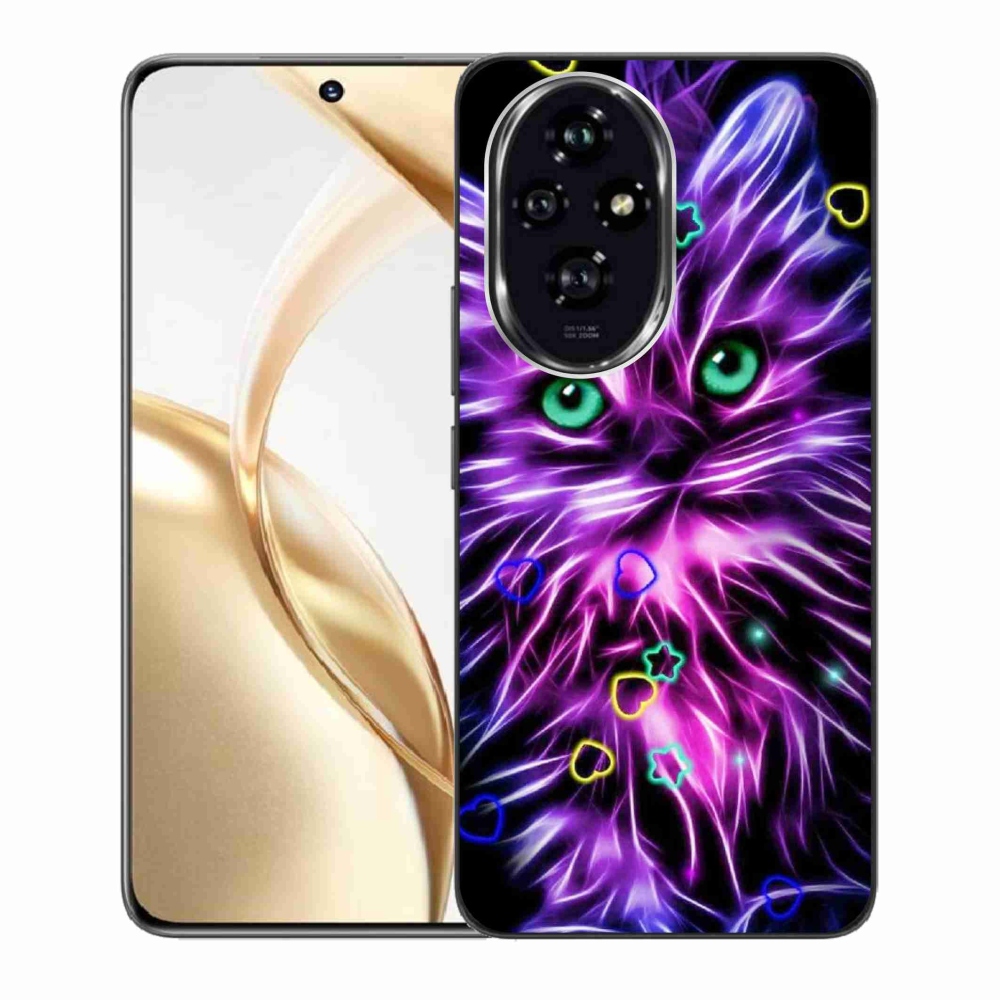 Gelový kryt mmCase na Honor 200 5G - abstraktní kočka