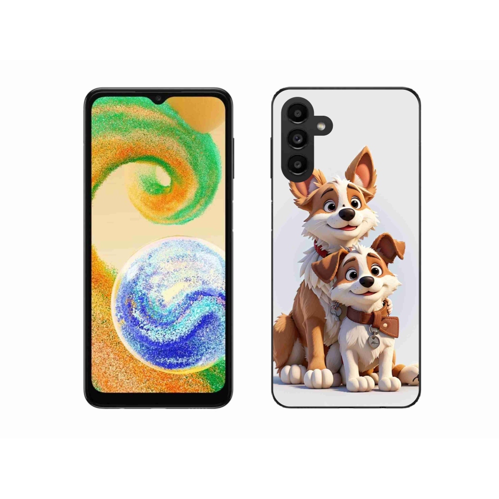Gelový kryt mmCase na Samsung Galaxy A04s (164.7x76.7x9.1mm) - kreslení psi