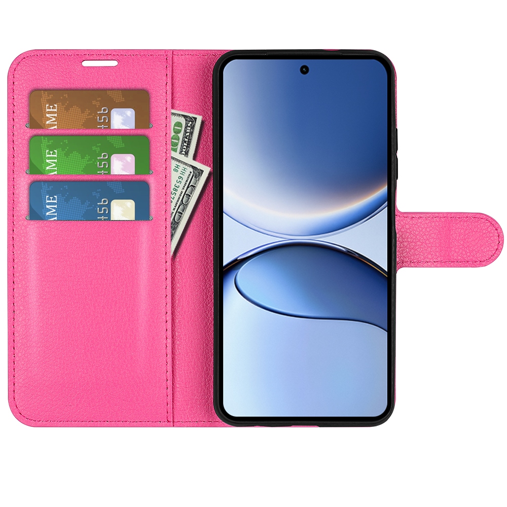 Litchi knížkové pouzdro na Xiaomi Poco F7 5G - rose