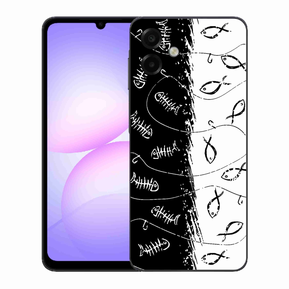 Gelový kryt mmCase na Samsung Galaxy A07 4G - kostry a rybky