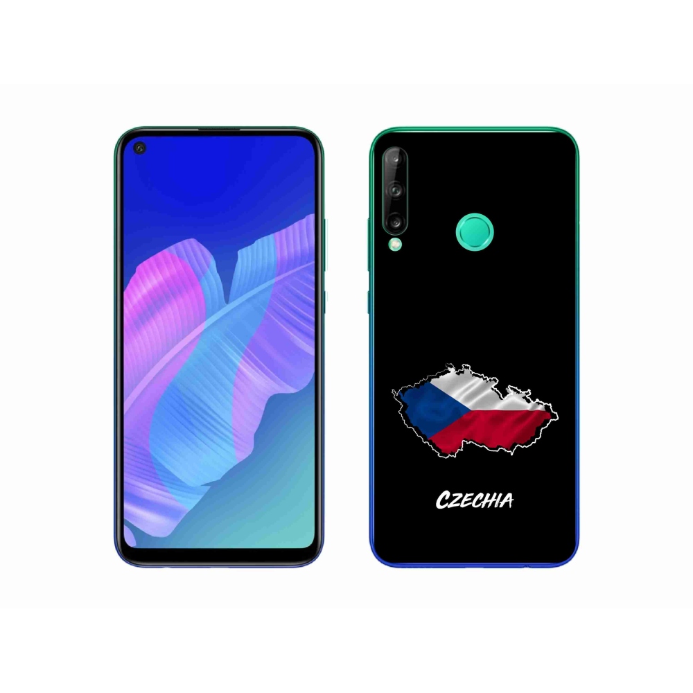 Gelový kryt mmCase na Huawei P40 Lite E - Czechia černé pozadí