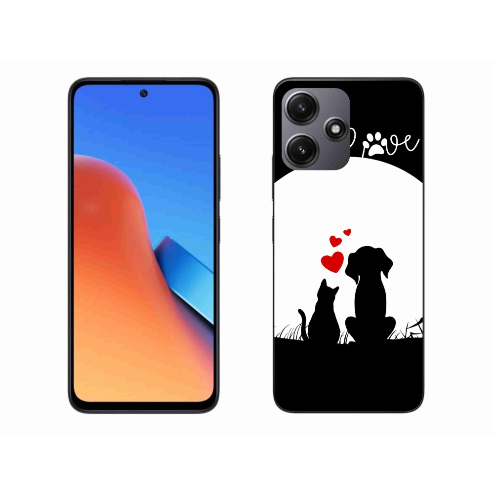 Gelový obal mmCase na Xiaomi Redmi 12 5G - zvířecí láska