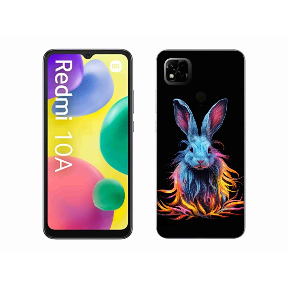 Gelový kryt mmCase na Xiaomi Redmi 10A - abstraktní zajíc