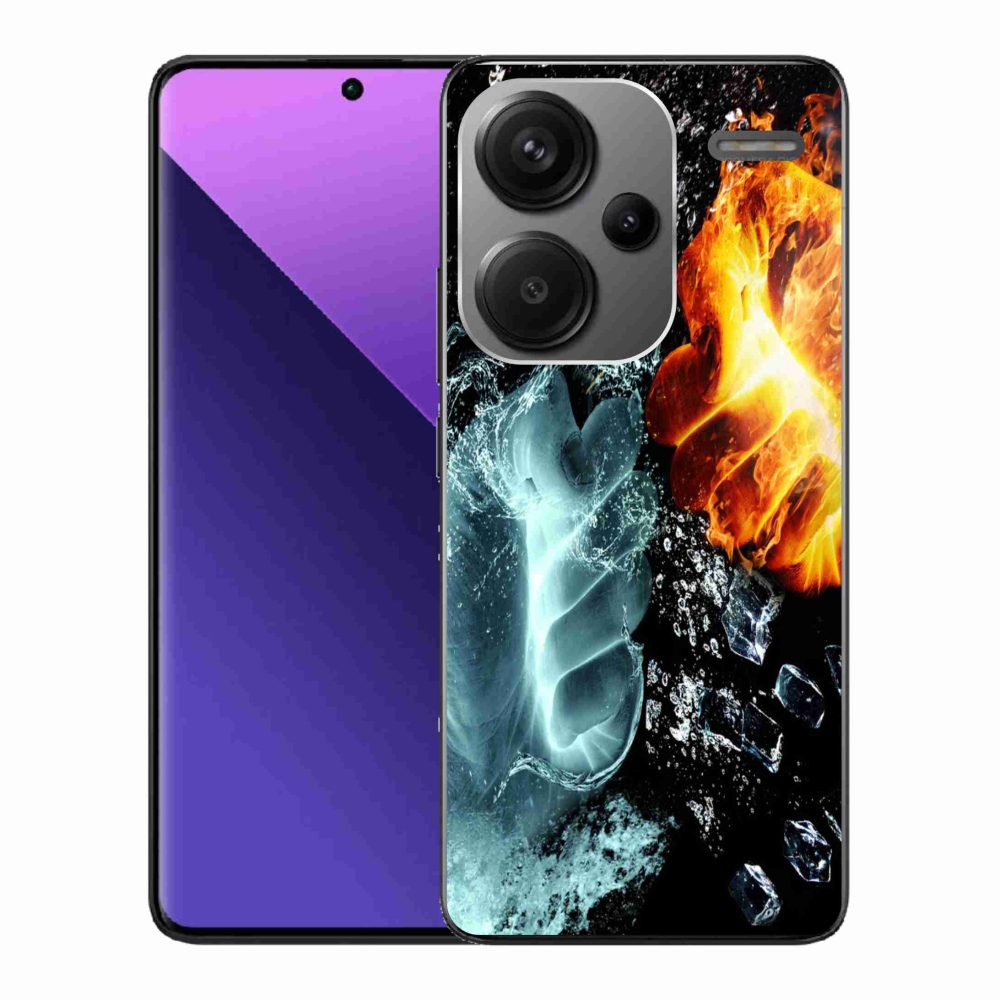 Gelový kryt mmCase na Xiaomi Redmi Note 13 Pro+ 5G - voda a oheň