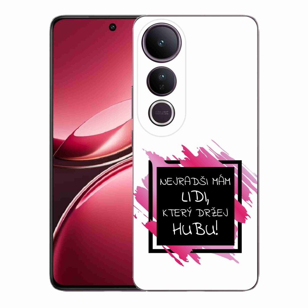 Gelový kryt mmCase na Vivo V50 Lite 4G/5G - vtipný text 7 černobílé pozadí