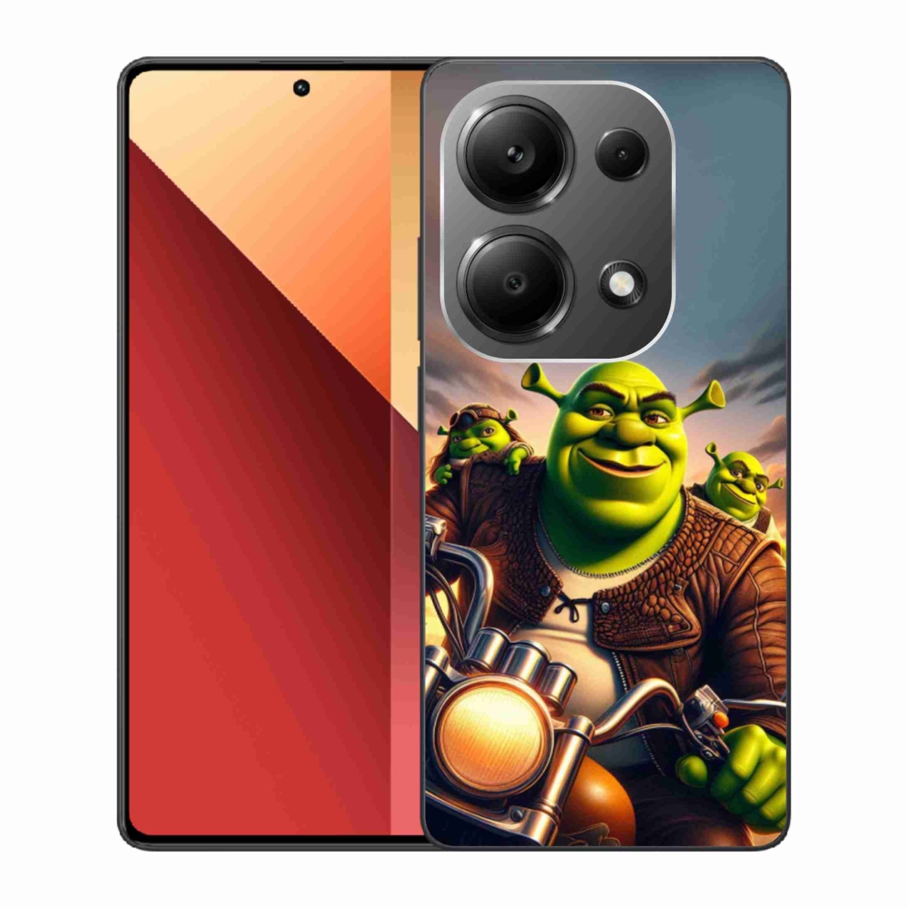 Gelový kryt mmCase na Xiaomi Redmi Note 13 Pro 4G/Poco M6 Pro  - shrek na motorce