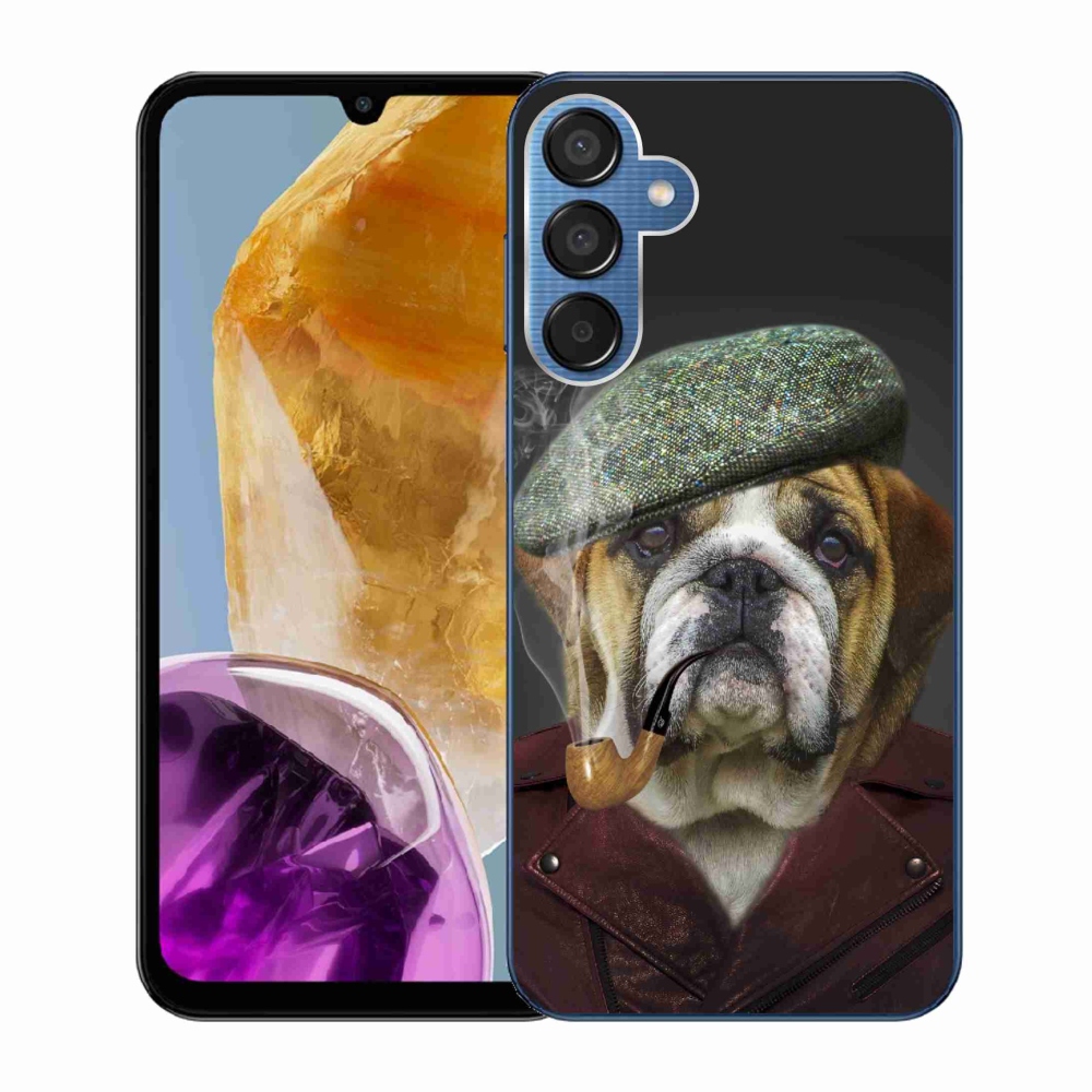 Gelový kryt mmCase na Samsung Galaxy M15 5G - pes s fajfkou