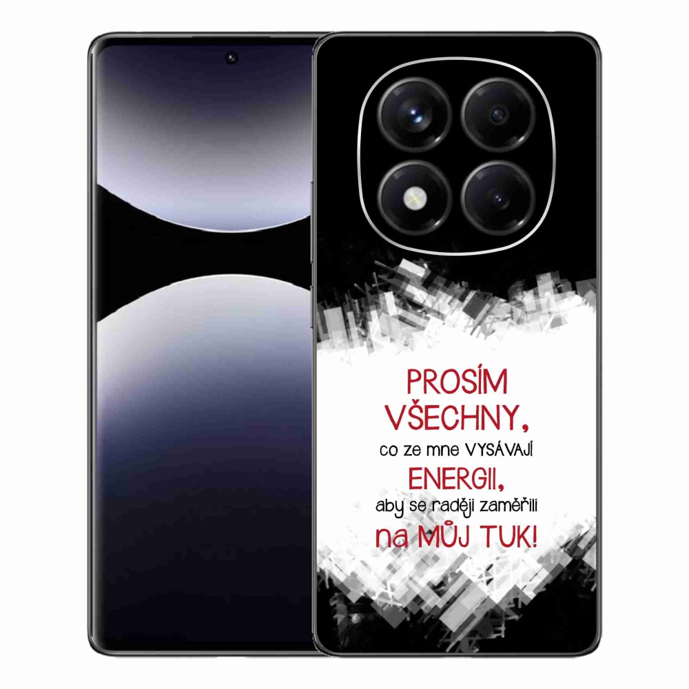 Gelový kryt mmCase na Xiaomi Redmi Note 14 Pro - vtipný text 1 červený