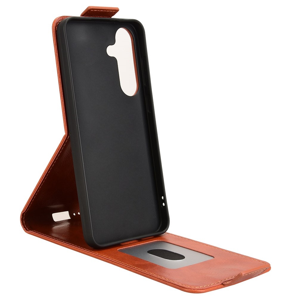 Vert flipové pouzdro na Samsung Galaxy S25 FE - oranžové