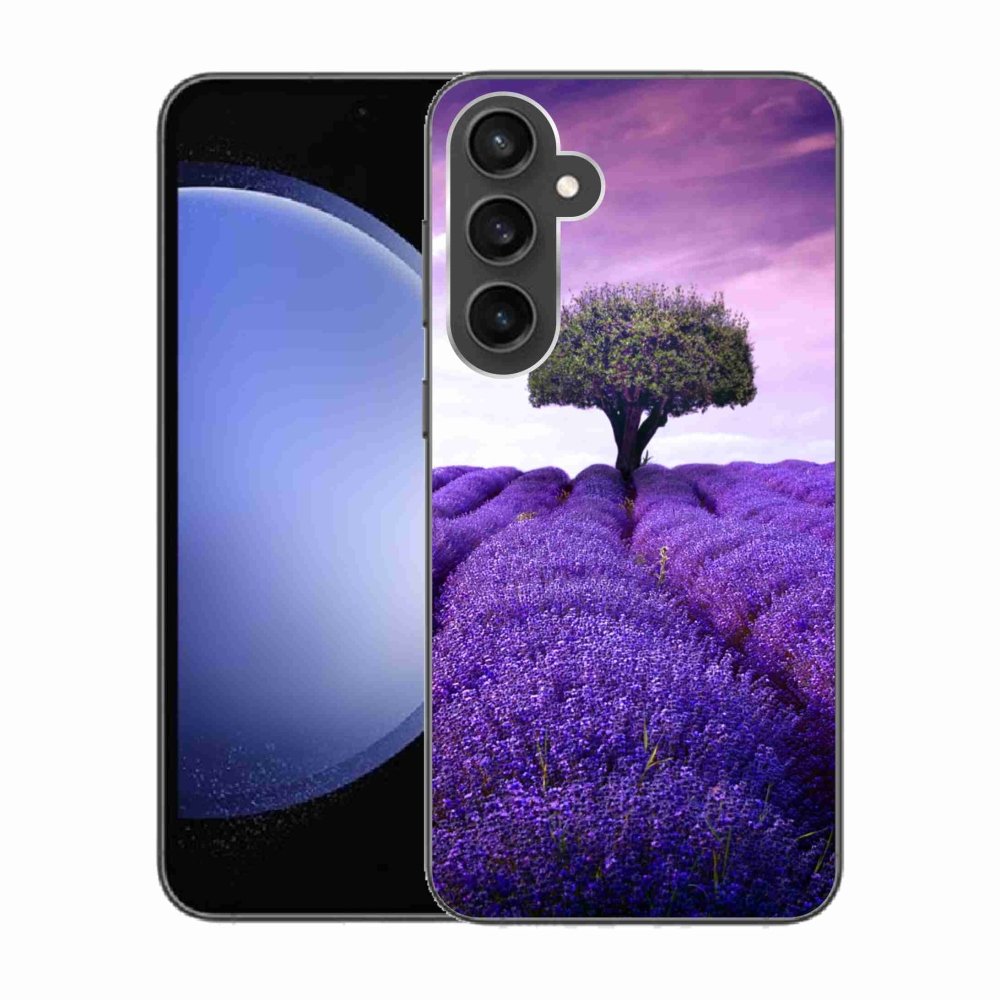 Gelový kryt mmCase na Samsung Galaxy S23 FE - levandulová louka