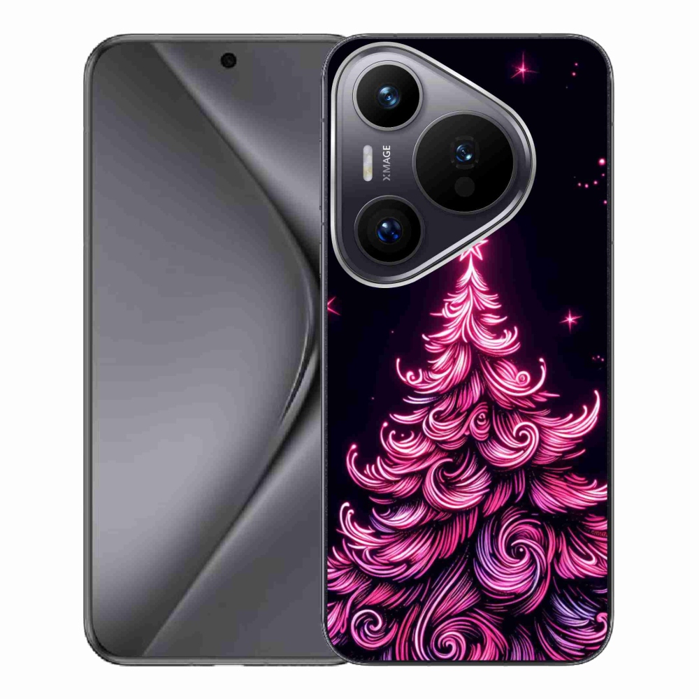 Gelový kryt mmCase na Huawei Pura 70 Pro - neonový vánoční stromek 2