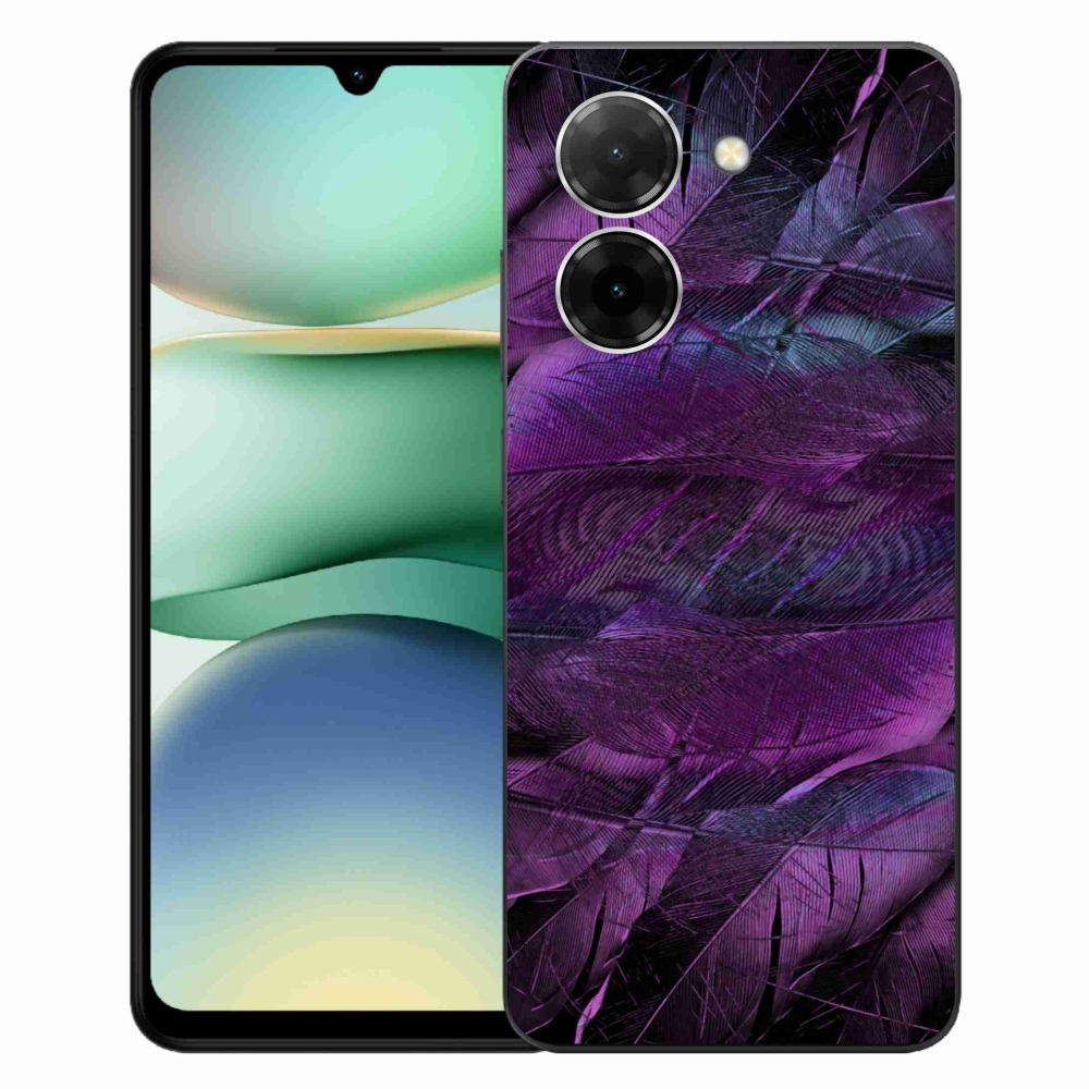 Gelový kryt mmCase na Xiaomi Redmi A5 (171.7x77.8x8.3mm) - fialová pírka