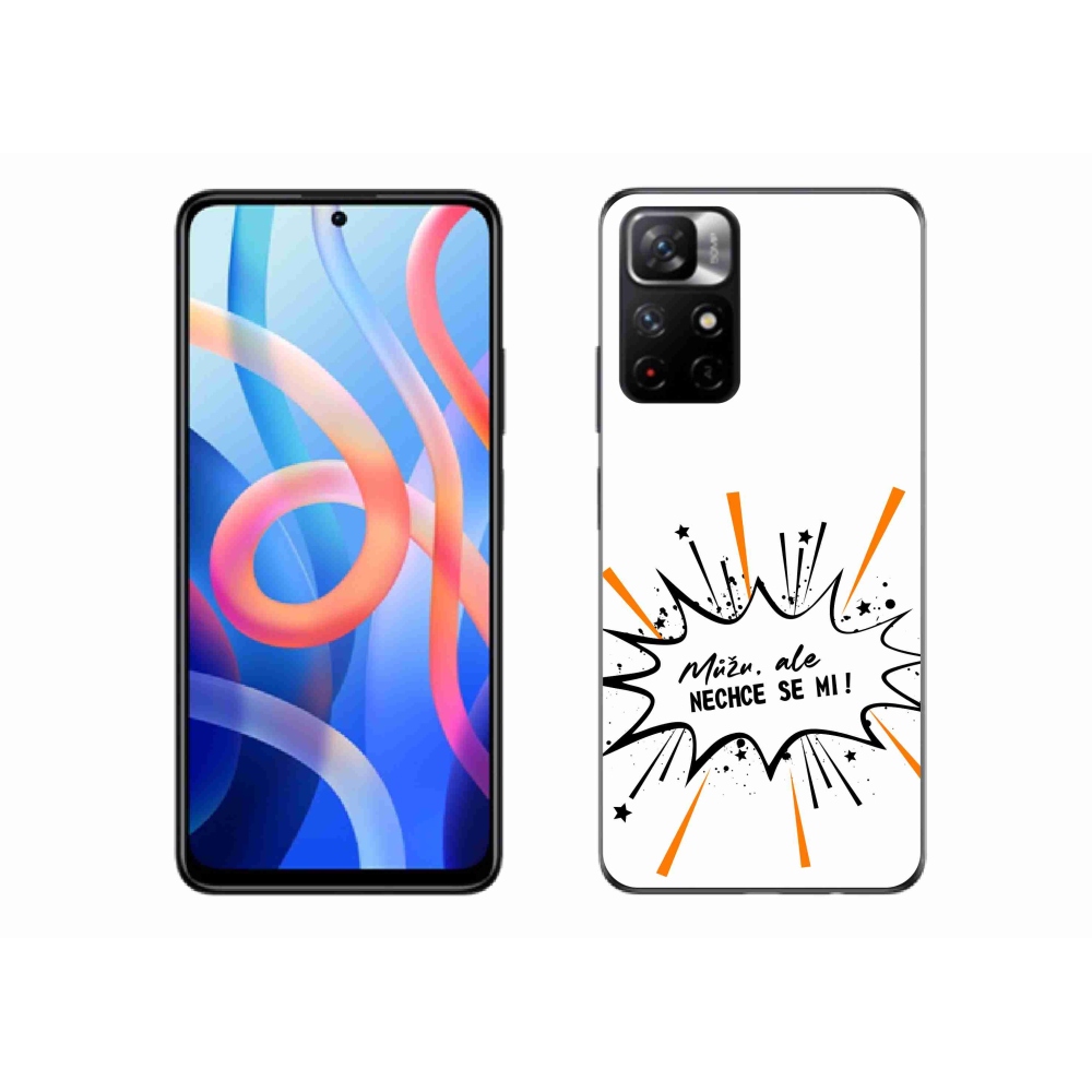Gelový kryt mmCase na Xiaomi Redmi Note 11S 5G - vtipný text 11 bílé pozadí