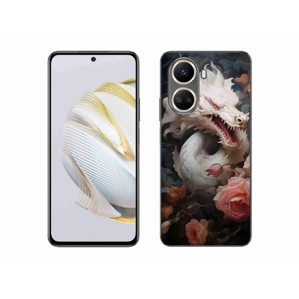 Gelový kryt mmCase na Huawei Nova 10 SE - bílý drak