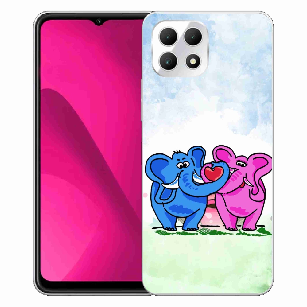 Gelový kryt mmCase na T-Mobile T Phone 2 - zamilovaní sloni