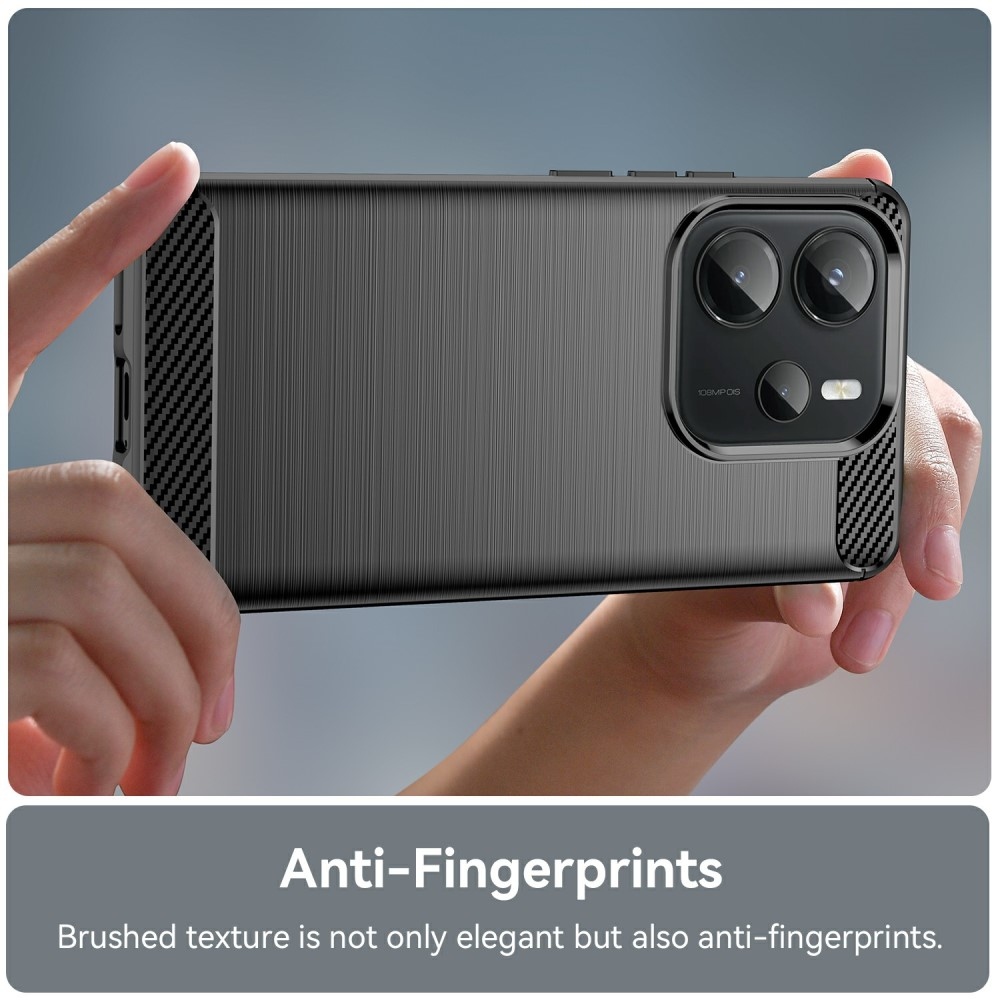Carbon odolný gelový obal na Xiaomi Redmi Note 14 - černý
