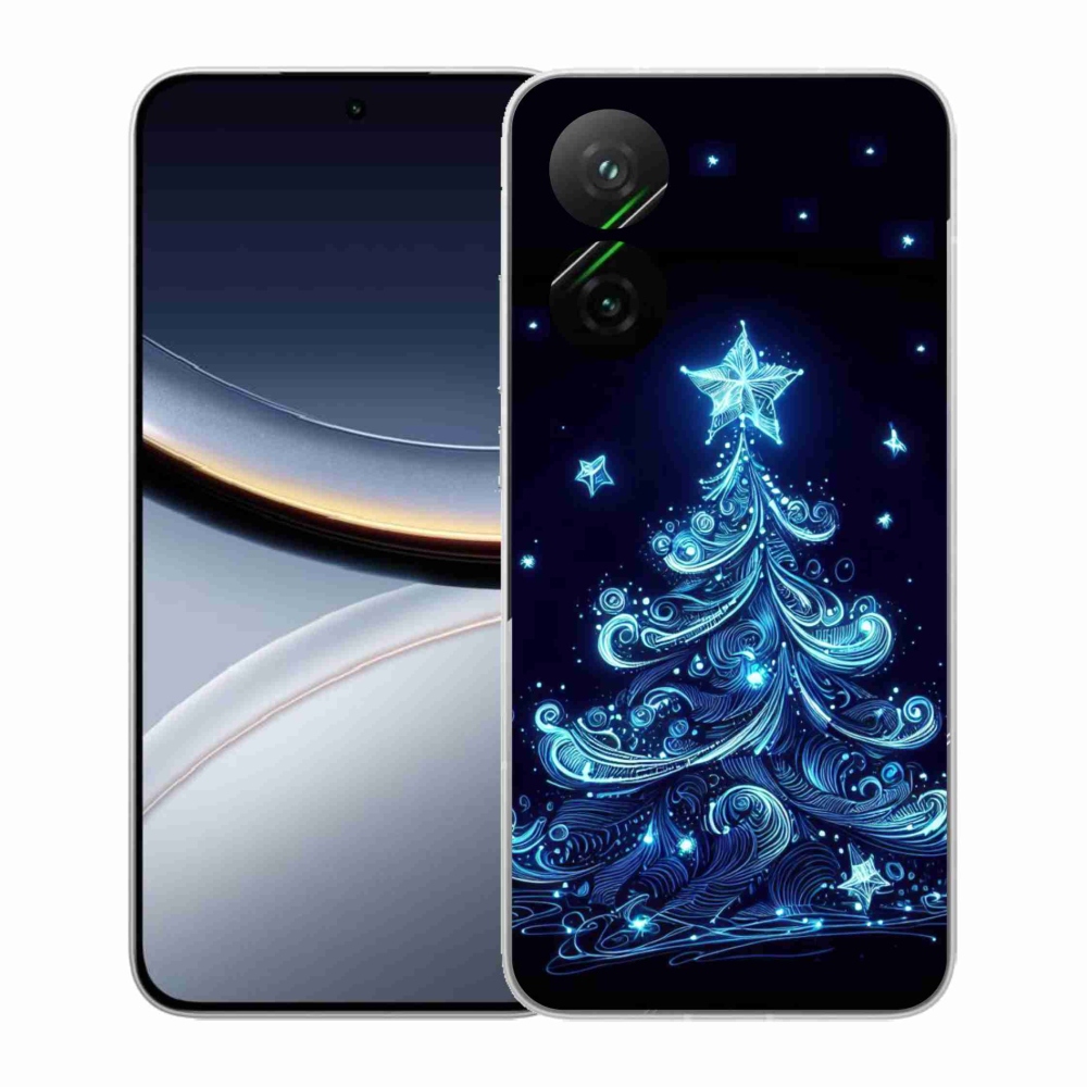 Gelový kryt mmCase na Xiaomi Poco F7 5G - neonový vánoční stromek 4