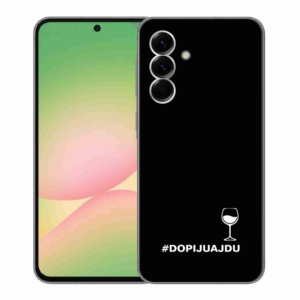 Gelový kryt mmCase na Samsung Galaxy A56 5G - vinný motiv černé pozadí