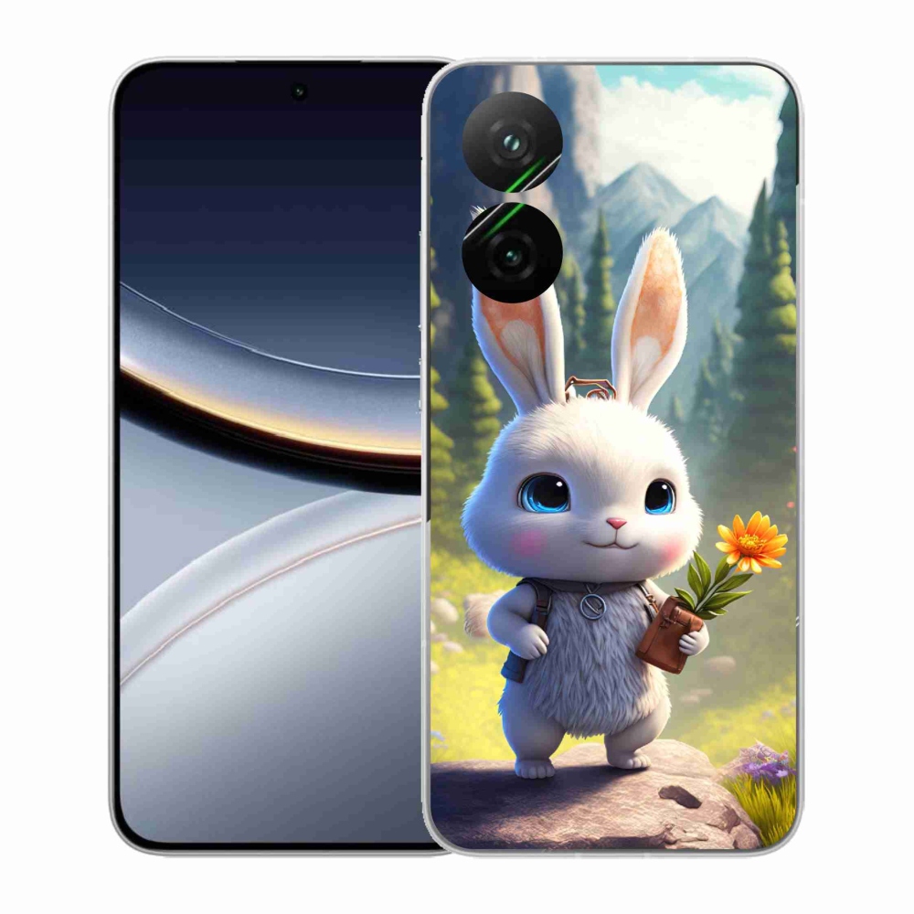 Gelový kryt mmCase na Xiaomi Poco F7 5G - roztomilý králíček