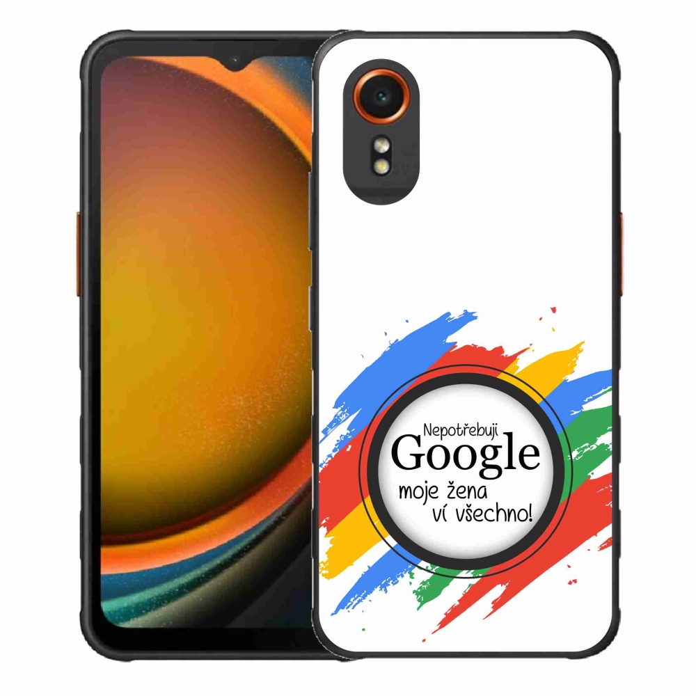 Gelový kryt mmCase na Samsung Galaxy Xcover 7 - žena ví všechno bílé pozadí