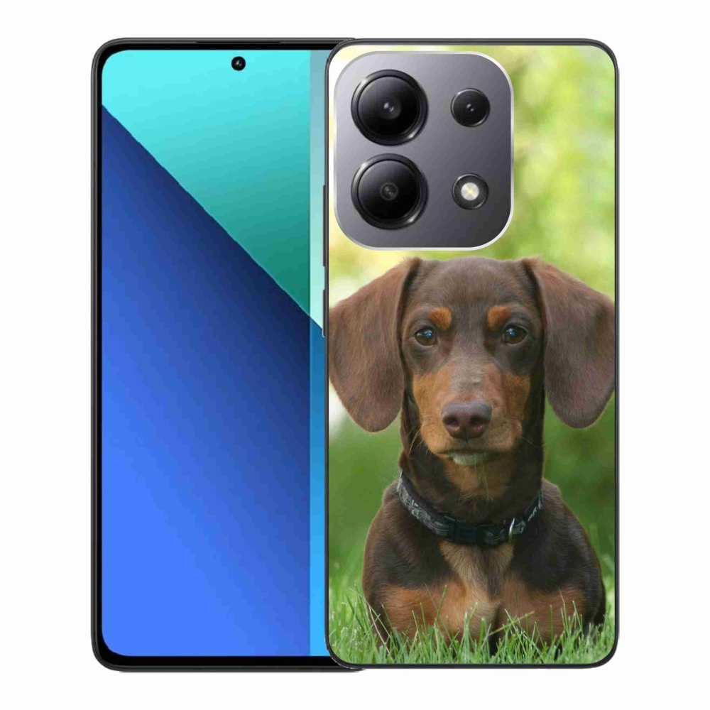 Gelový obal mmCase na Xiaomi Redmi Note 13 - hnědý jezevčík