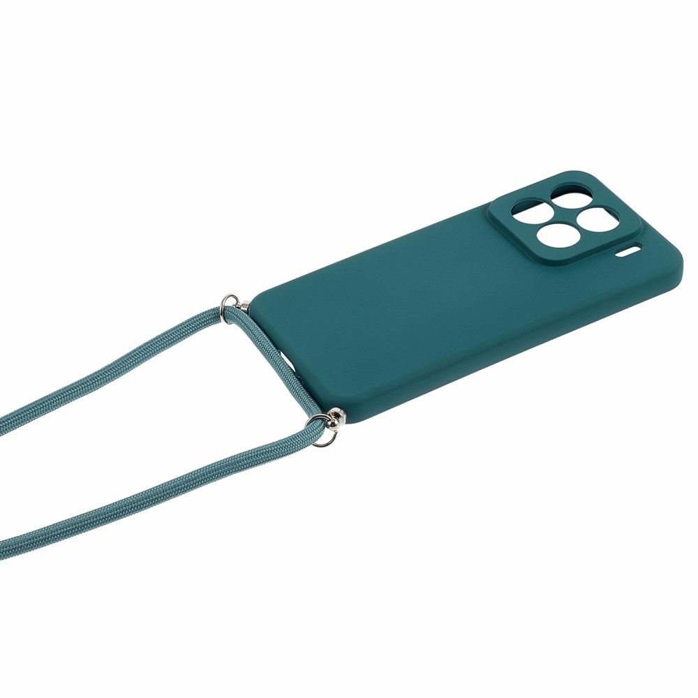 Lining gelový obal se šňůrkou na Xiaomi 15 Pro - tmavězelený