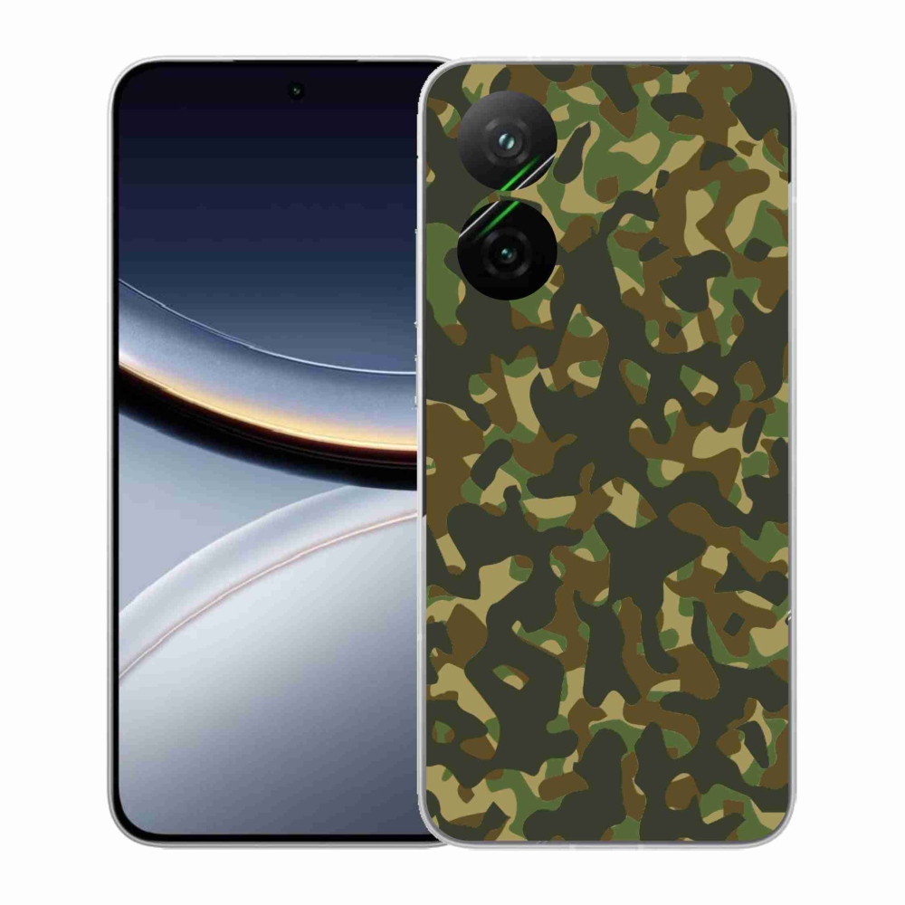 Gelový kryt mmCase na Xiaomi Poco F7 5G - maskáčový vzor 1