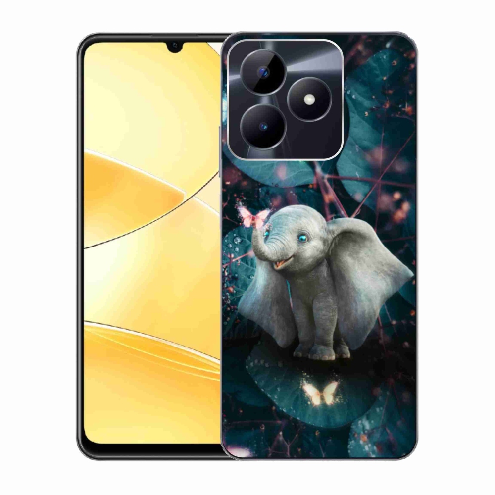 Gelový kryt mmCase na Realme C51/C53 - roztomilý slon