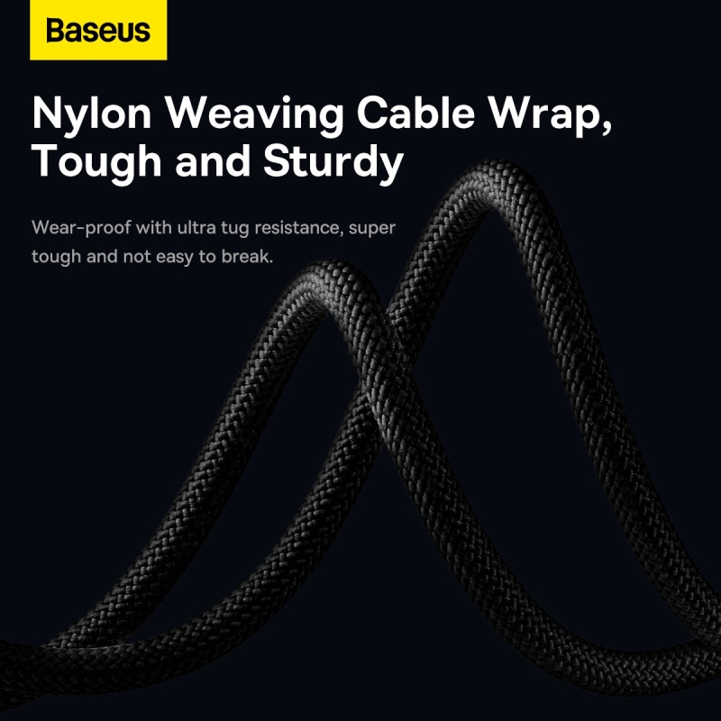 Baseus StarSpeed 3v1 Fast Charging Datový Kabel USB-A - USB-C/Lighting/MicroUSB 20W 3.5A 1.2m Black