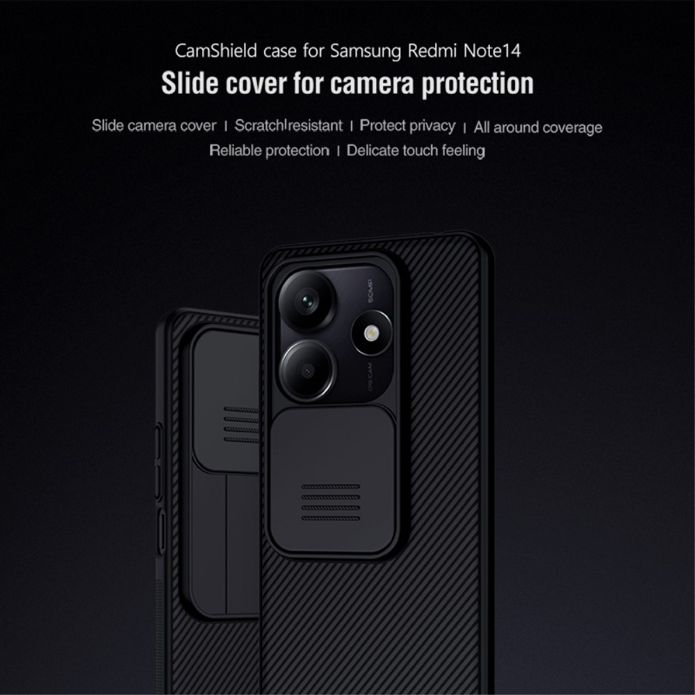 NLK gelový obal s ochranou fotoaparátu na Xiaomi Redmi Note 14 5G - černý