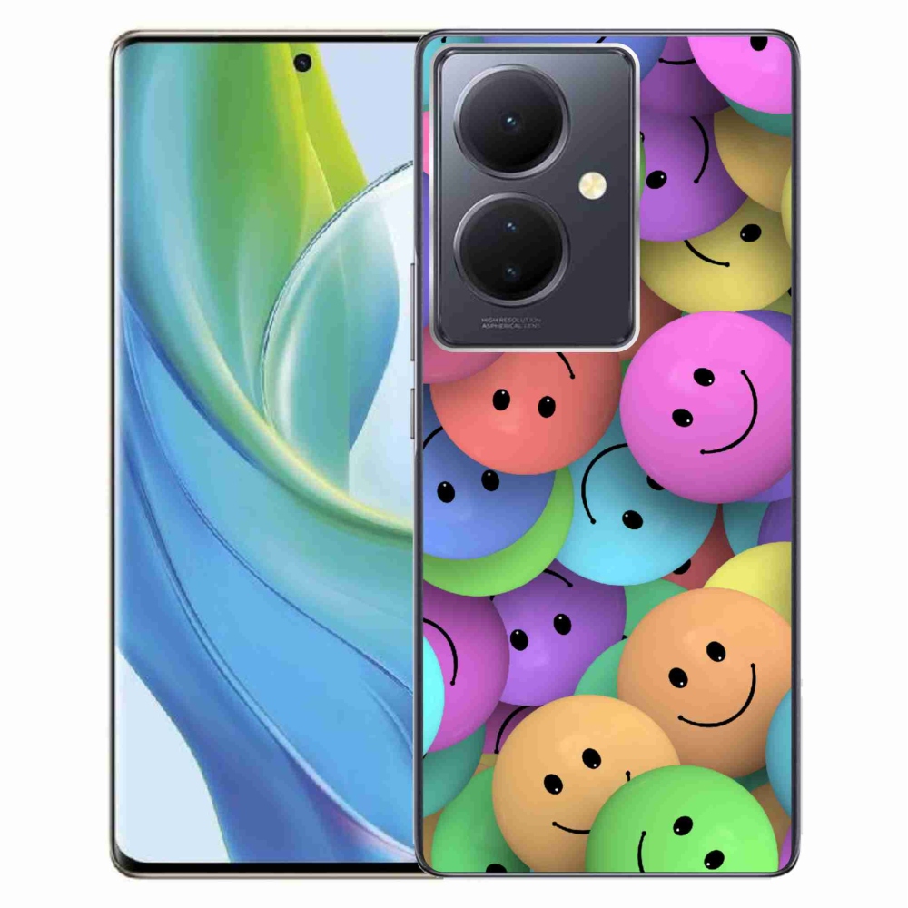 Gelový kryt mmCase na Vivo V29 Lite 5G - barevní smajlíci