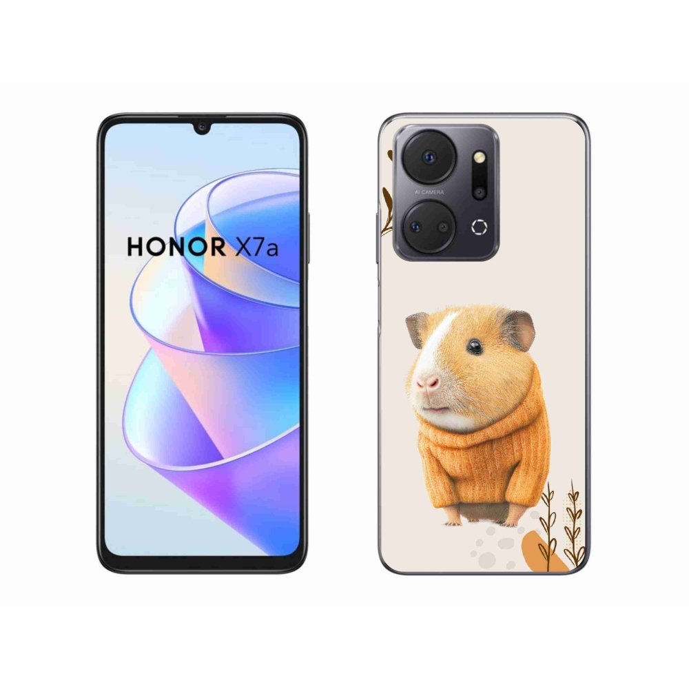 Gelový kryt mmCase na Honor X7a - morče ve svetru