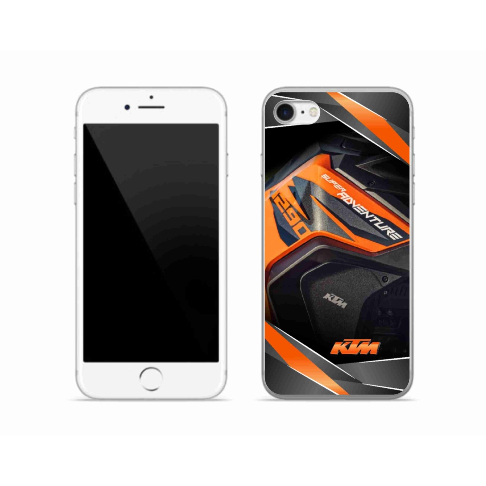 Gelový kryt mmCase na iPhone SE (2020) - motorka ktm