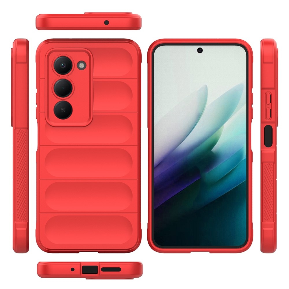 Rugg odolný gelový obal na Xiaomi Redmi 15 4G (171mm) - červený