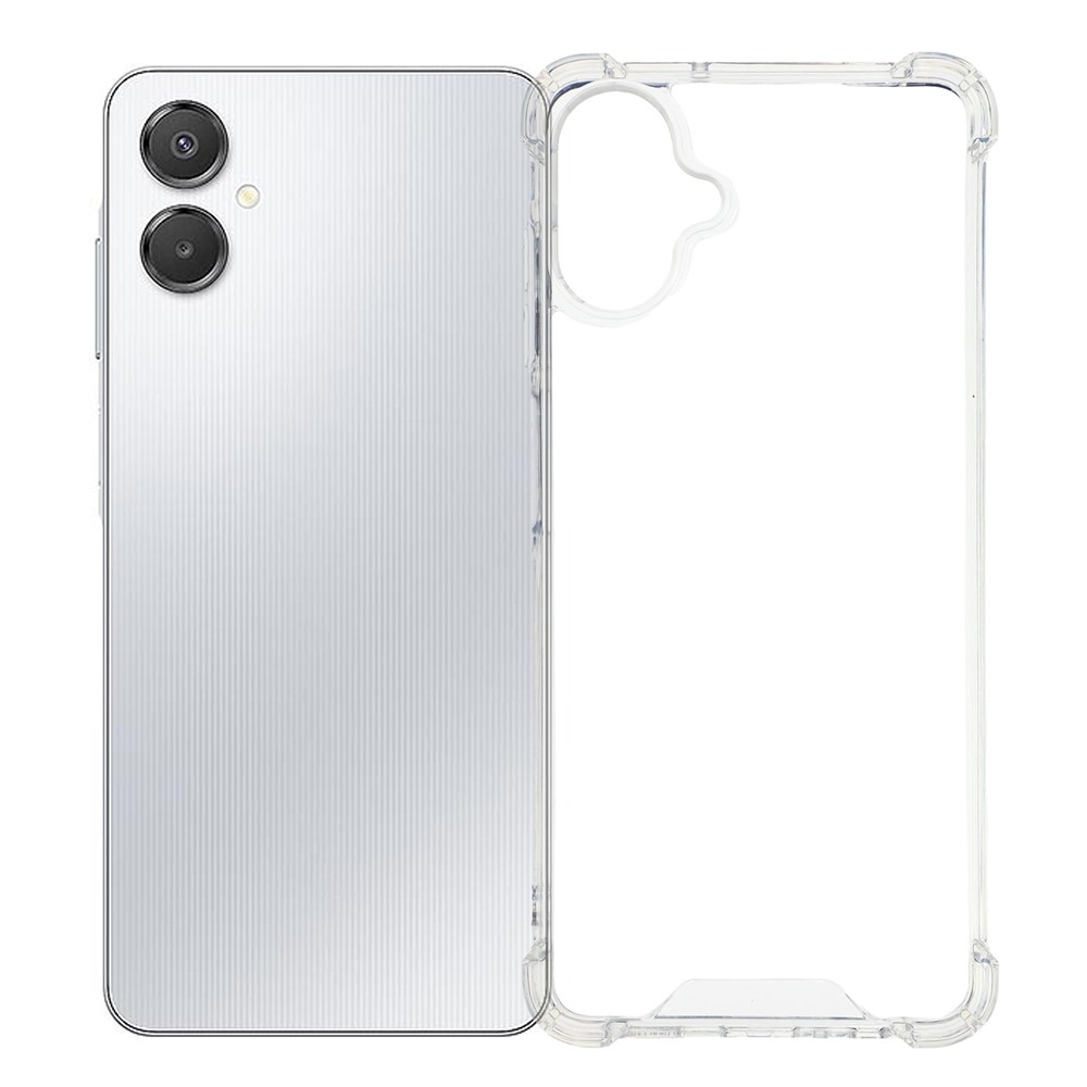 Průhledný gelový obal s pevnými zády a s vyztuženými rohy na Samsung Galaxy A07 4G