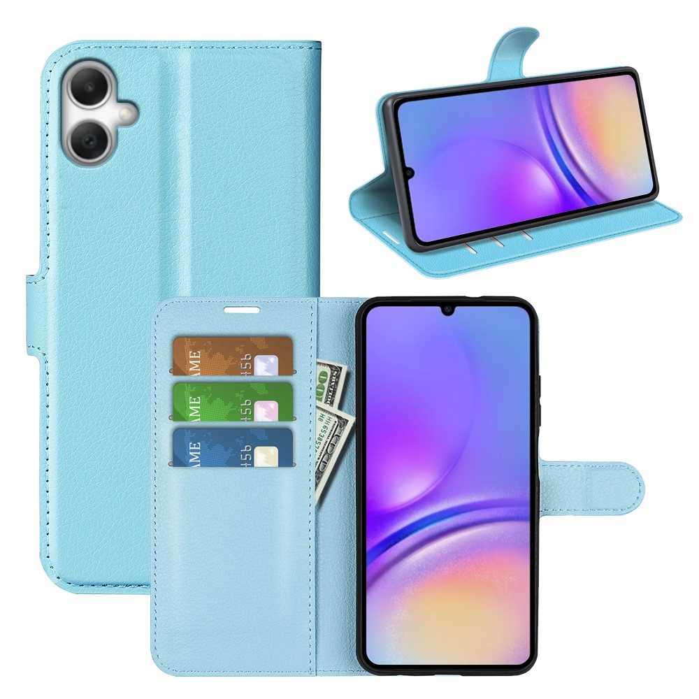 Litchi knížkové pouzdro na Samsung Galaxy A07 4G - modré