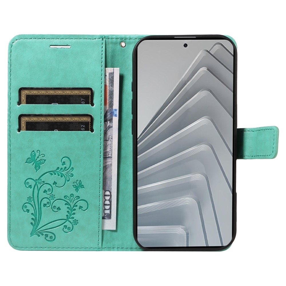 Big Butterfly knížkové pouzdro na Xiaomi Redmi Note 14 - modrozelené