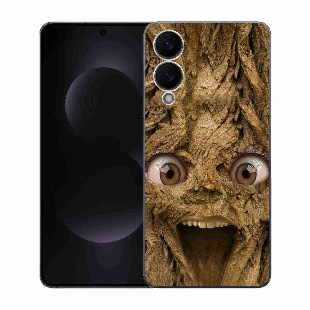 Gelový kryt mmCase na Samsung Galaxy S25 Edge - veselý strom s očima