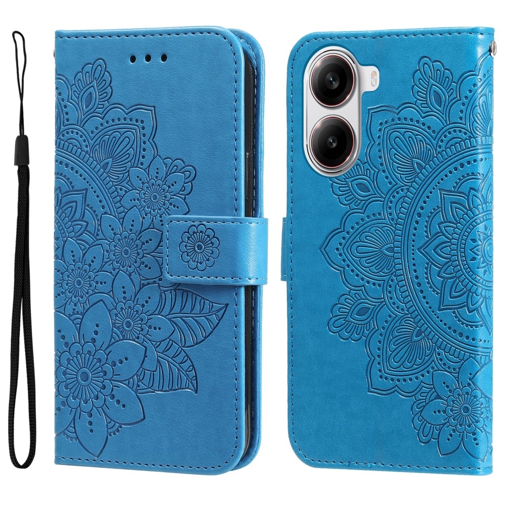 Mandala knížkové pouzdro na Xiaomi Poco X7 Pro 5G - modré