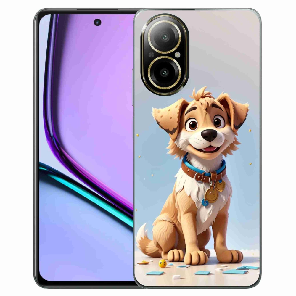 Gelový kryt mmCase na Realme C67 - kreslené štěně