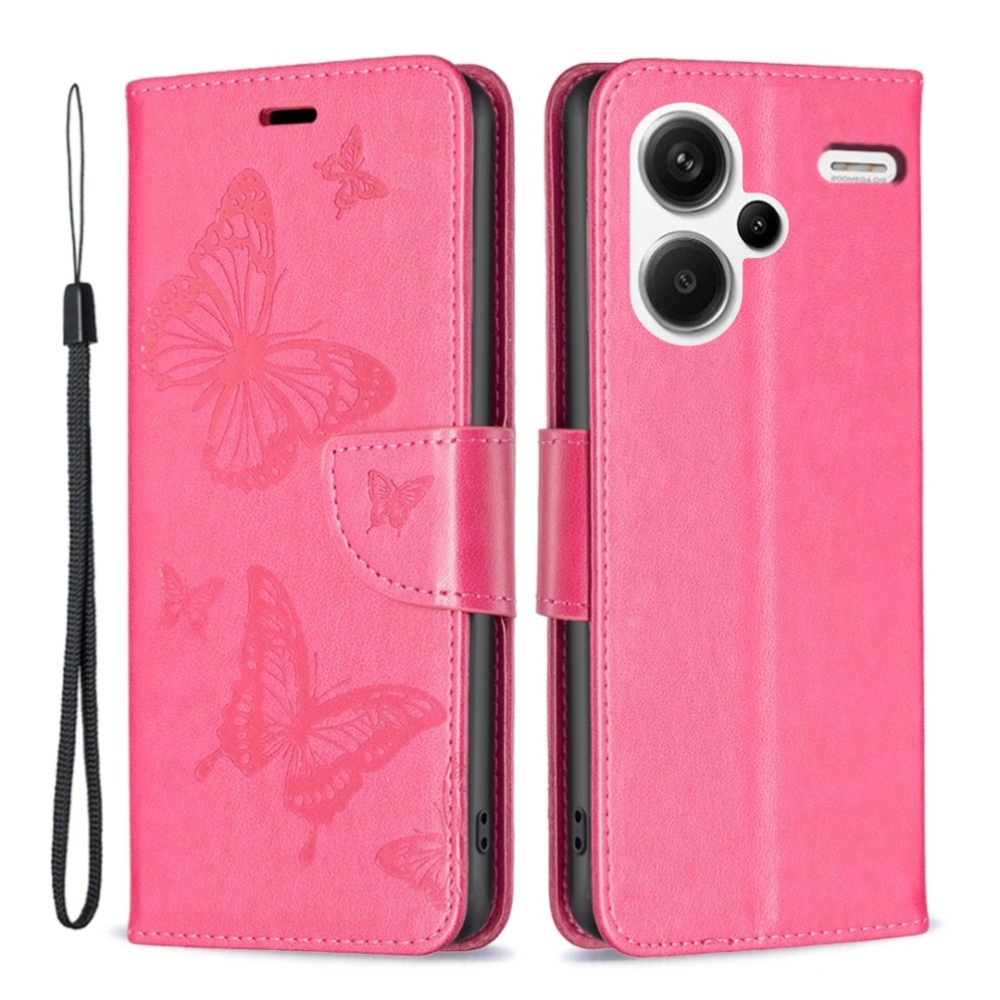 Butterfly knížkové pouzdro na Xiaomi Redmi Note 13 Pro+ 5G - rose