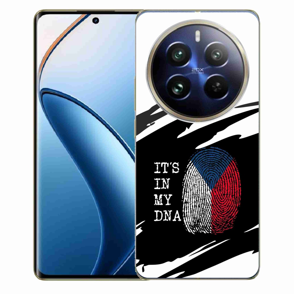 Gelový kryt mmCase na Realme 12 Pro 5G/12 Pro+ 5G - vlajka otisk prstu černobílé pozadí