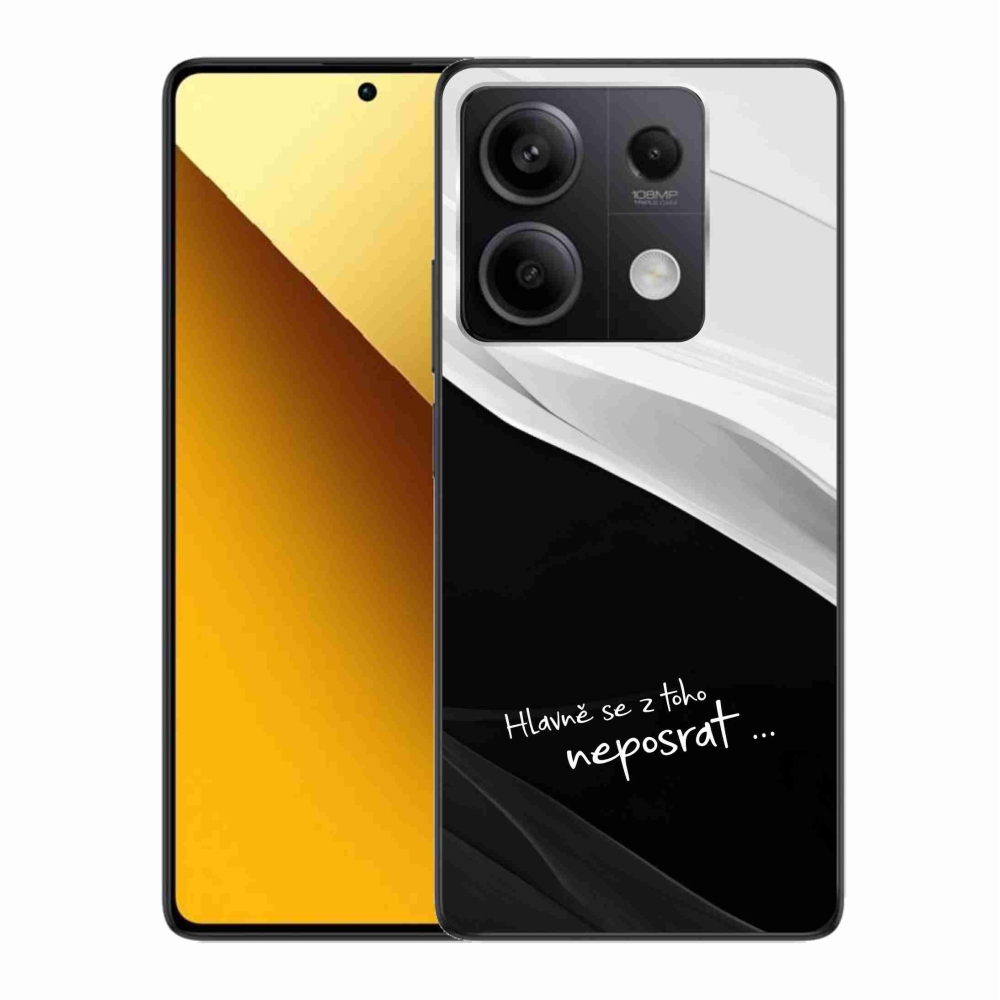 Gelový kryt mmCase na Xiaomi Redmi Note 13 5G - vtipný text 13 černobílé pozadí