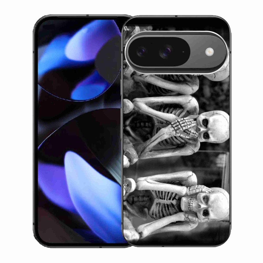 Gelový kryt mmCase na Google Pixel 9/9 Pro - kostlivci