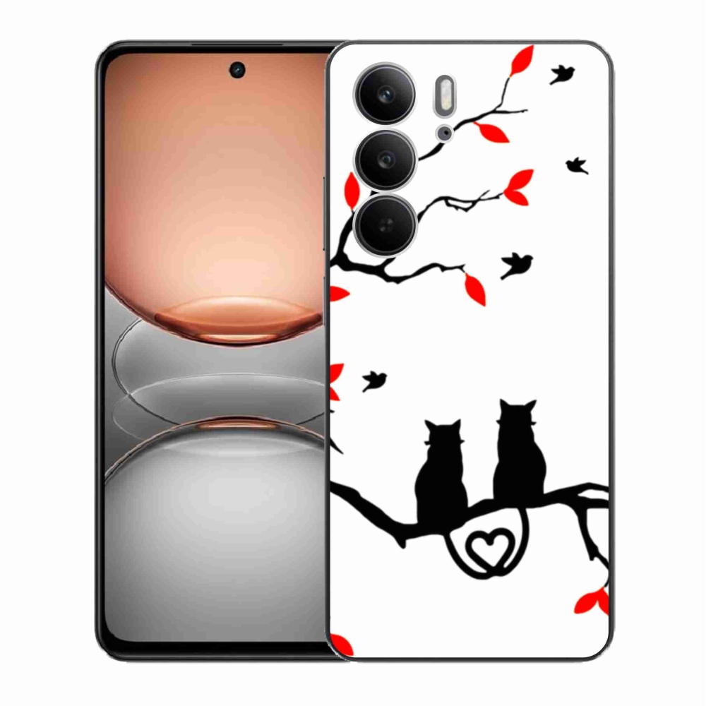 Gelový kryt mmCase na Realme C75 - kočičí láska