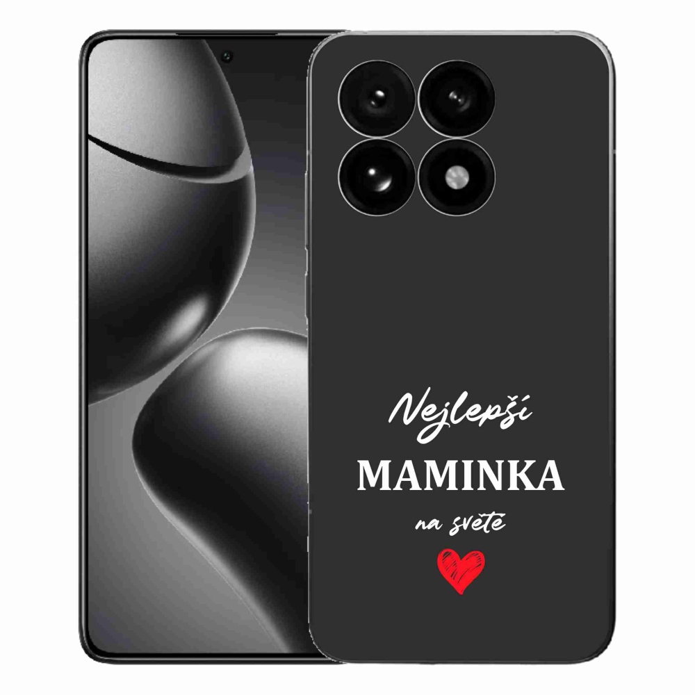 Gelový kryt mmCase na Xiaomi 15T - nejlepší maminka 1 černé pozadí