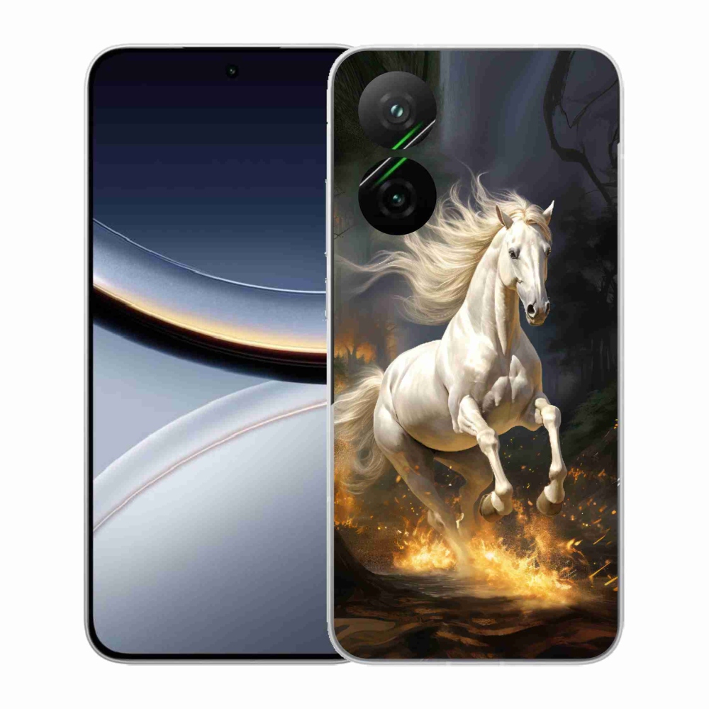 Gelový kryt mmCase na Xiaomi Poco F7 5G - bílý kůň 2