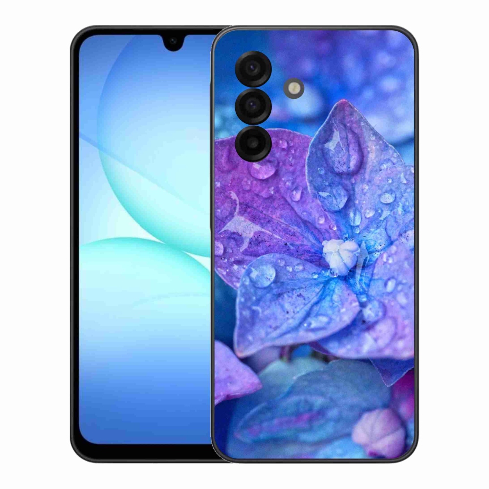 Gelový kryt mmCase na Samsung Galaxy A17 4G/5G - fialový květ