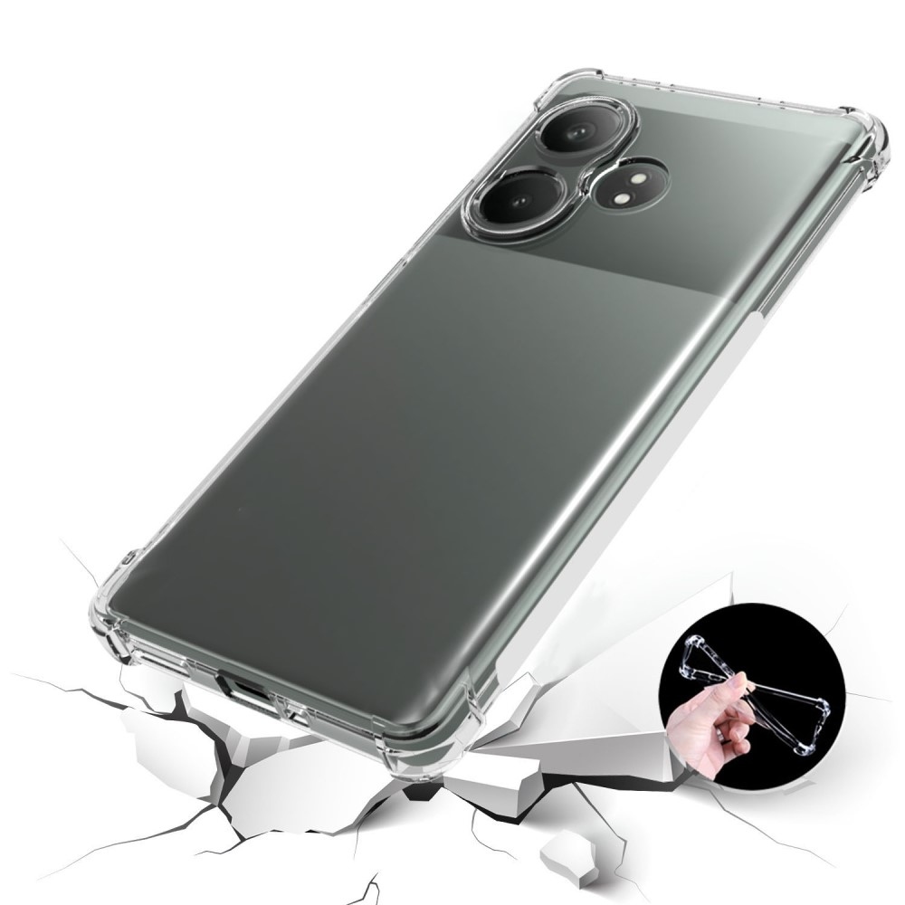 Gelový obal s vyztuženými rohy na Realme GT 6 5G/GT 6T 5G - průhledný