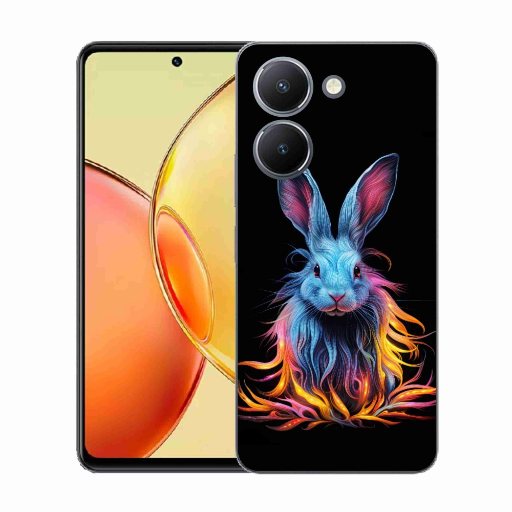 Gelový kryt mmCase na Vivo Y36 - abstraktní zajíc
